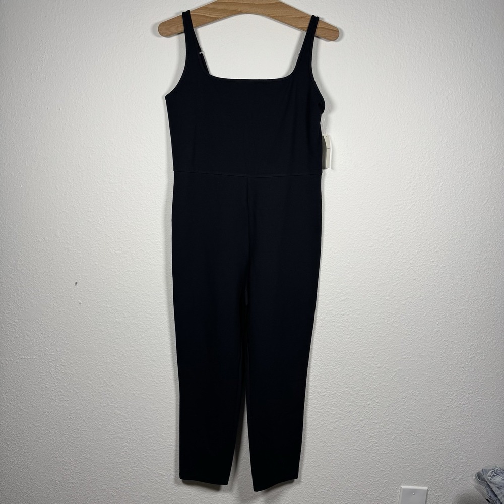 NWT Abercrombie & Fitch Women's Black Square Neck Jumpsuit Adjustable Straps